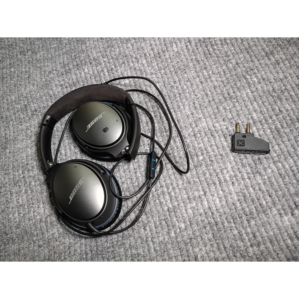 Bose QuietComfort 25 Noise Cancelling Wired Headphones With Case Tested & Works